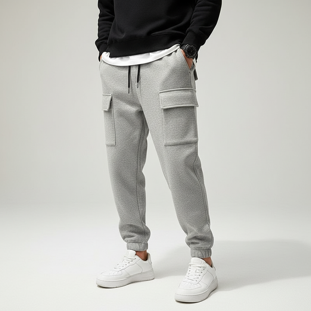 Men's active joggers with elastic waist & breathable fabric, perfect for sports, running, or gym workouts.