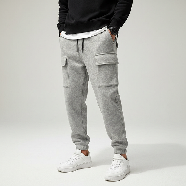 Men's active joggers with elastic waist & breathable fabric, perfect for sports, running, or gym workouts.