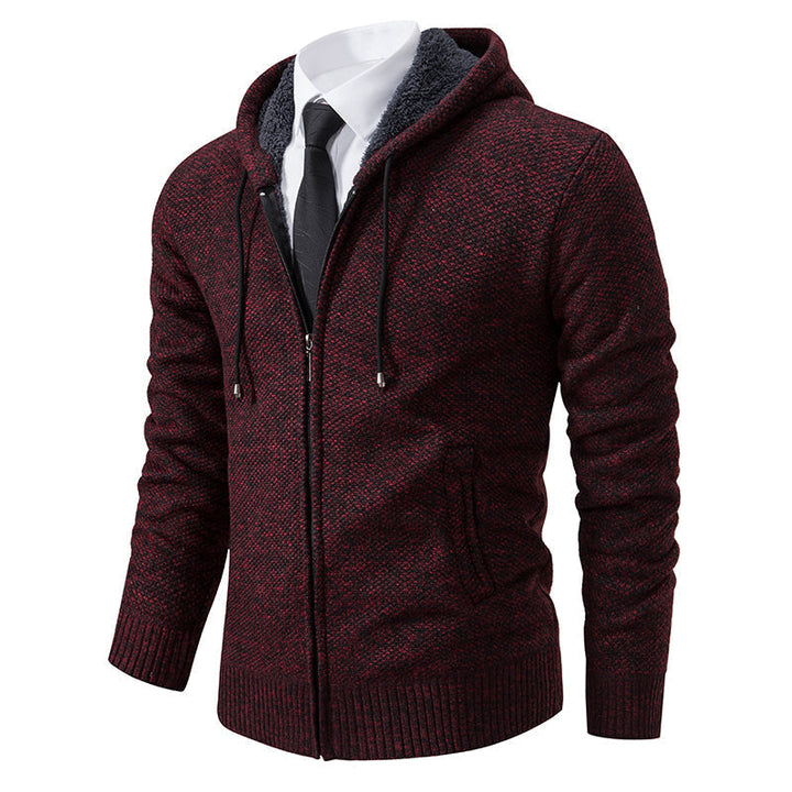 Lightweight men's zip-up hoodie, ideal for autumn fashion & winter outerwear. A comfortable, versatile casual jacket.