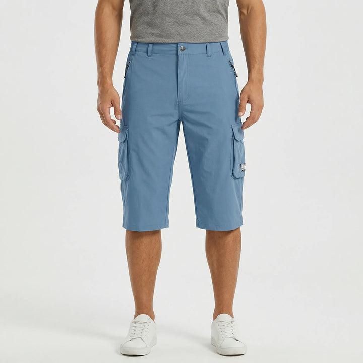 Men's summer cargo shorts, quick-dry & comfortable, ideal for outdoor adventures, casual, or athletic use.