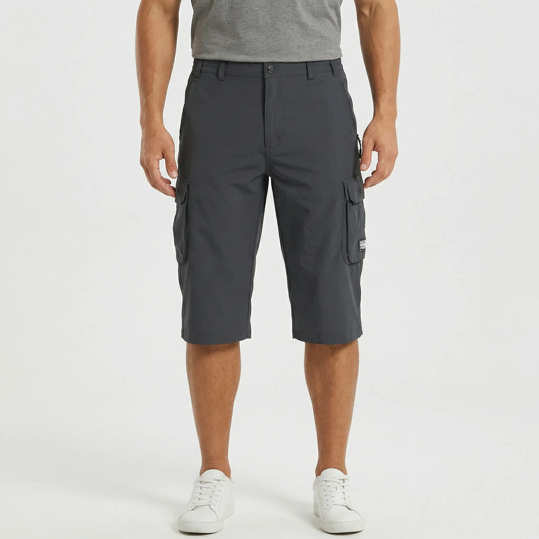 Men's comfortable cargo shorts, versatile pocket shorts for outdoor adventures, casual or athletic use.