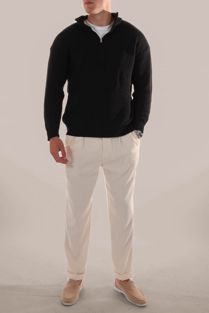 Men's half-zip pullover, a comfortable & versatile jumper for smart casual layering. Essential men's fashion.