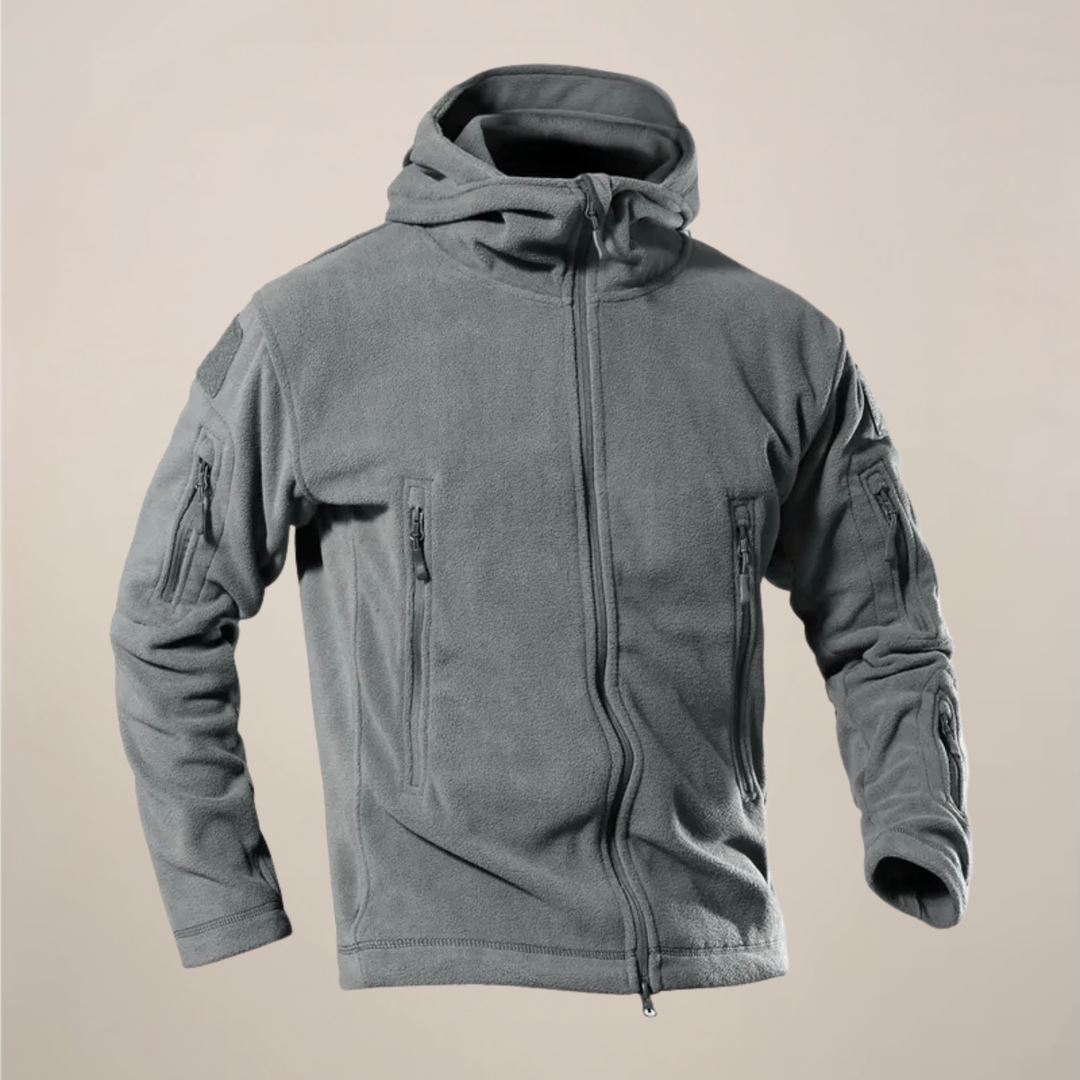 Lightweight men's hooded outdoor jacket, ideal for autumn. Water-resistant and versatile for casual wear and travel.