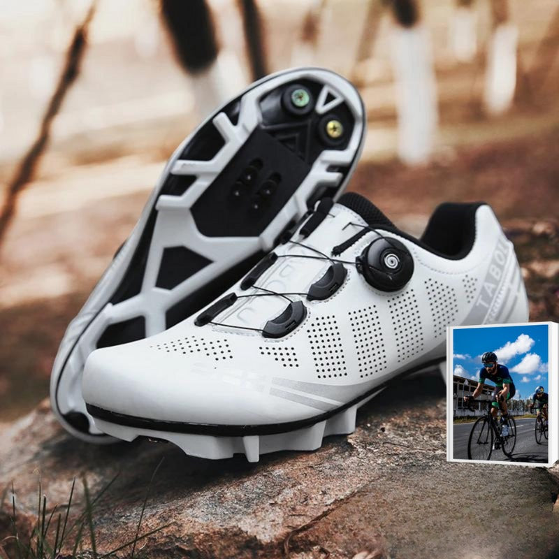 Durable men's SPD mountain bike shoes; excellent grip & protection for rugged trail cycling.