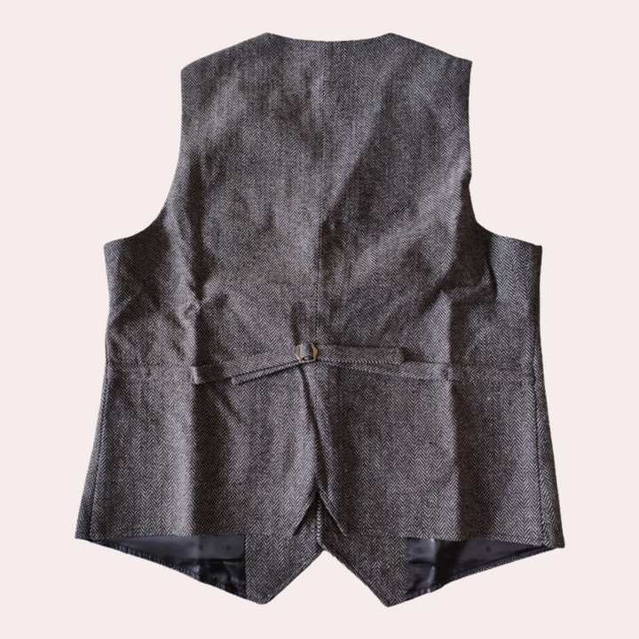 Classic men's formal vest, ideal for adding elegance to any suit or dress shirt.