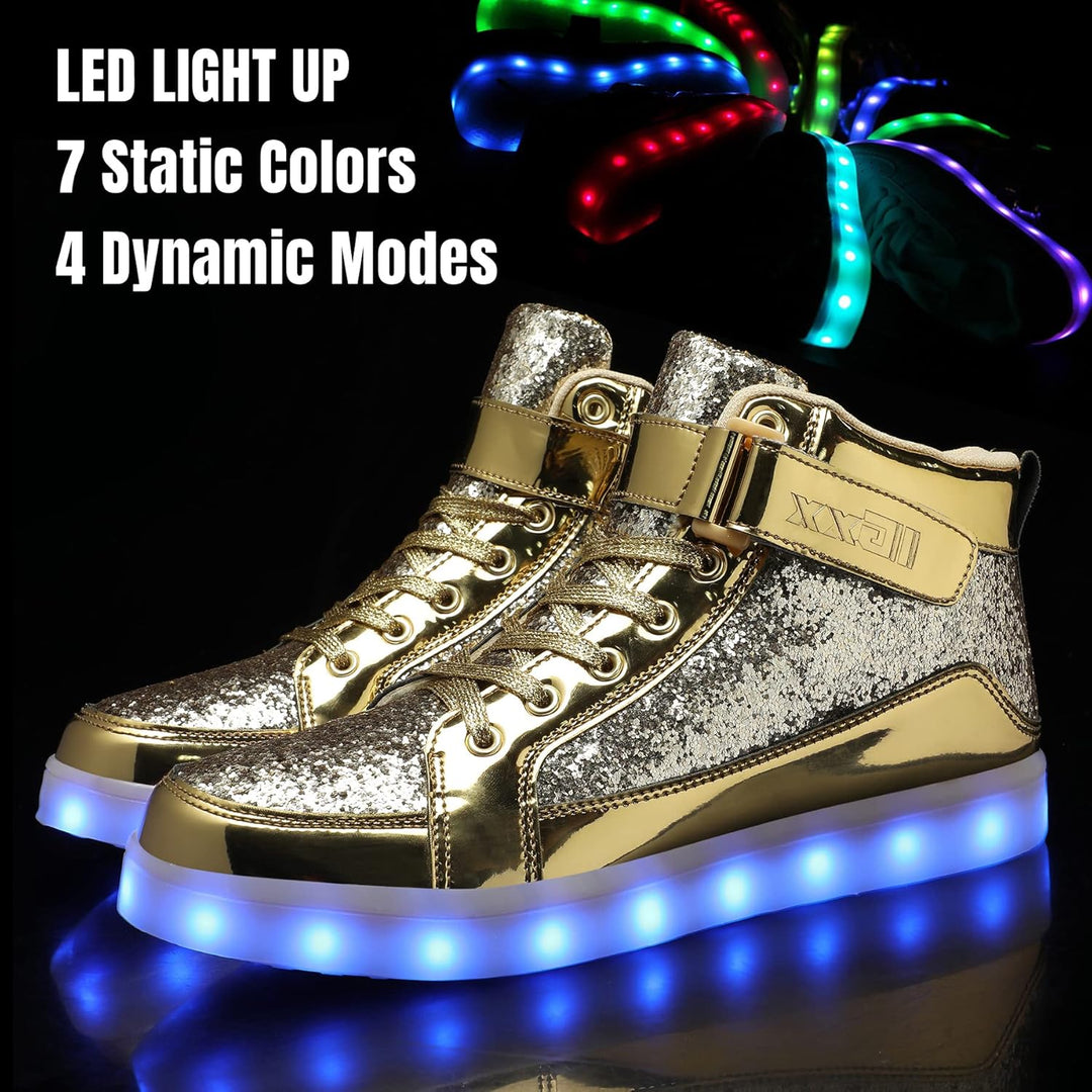 Men's fashion light-up shoes. Unique glowing LED sneakers, perfect for parties.
