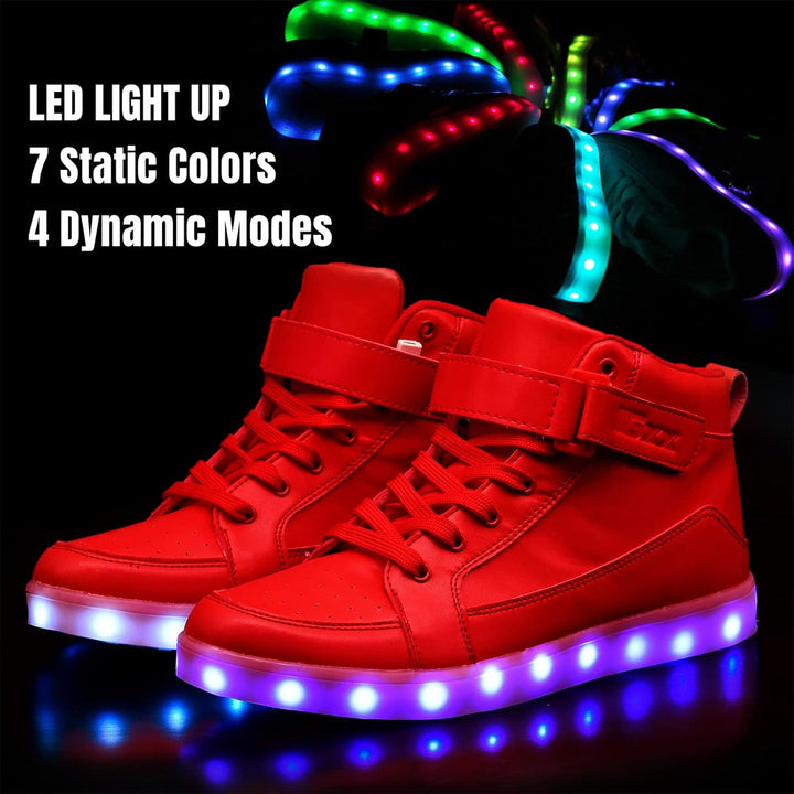 Fashionable men's light-up shoes. Unique LED sneakers for casual & party wear.