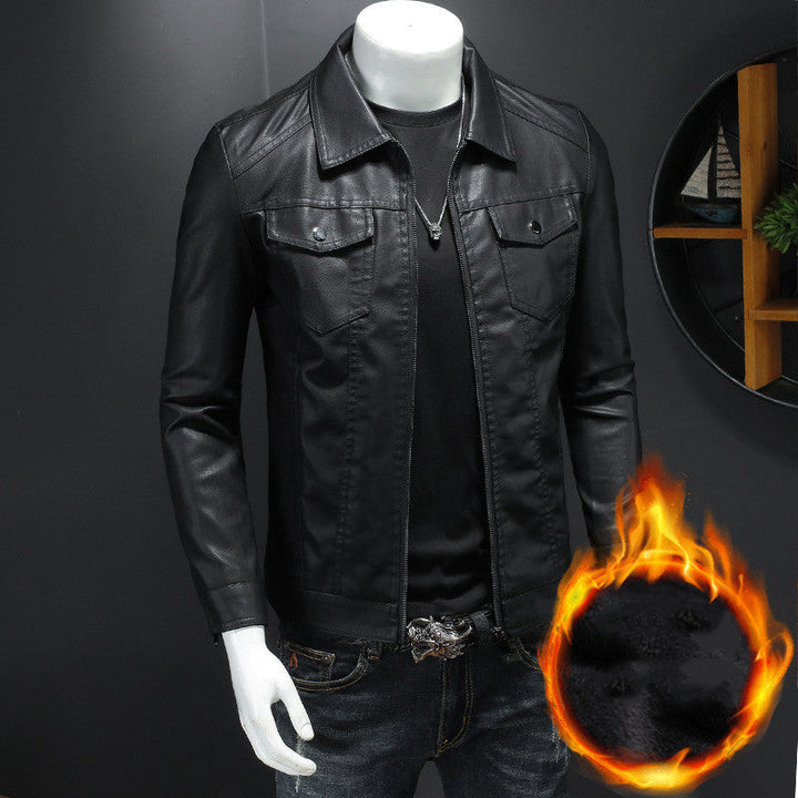 Premium men's black vintage jacket, blending timeless style with comfort. Ideal classic outerwear for versatile men's fashion.