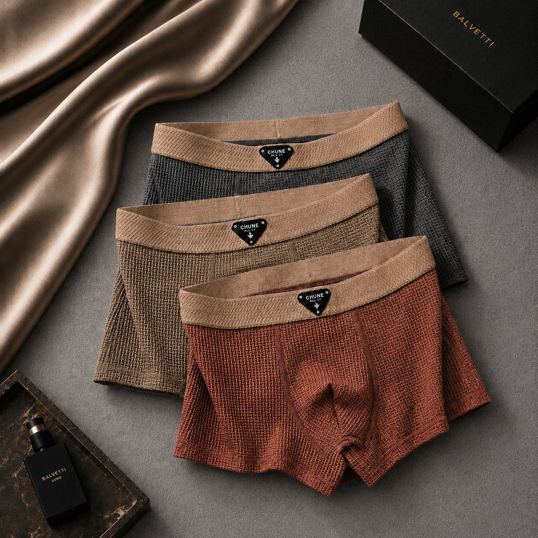 Relaxed fit men's waffle knit boxer loungewear. Ultimate comfort underwear perfect for all-day wear & sleep.