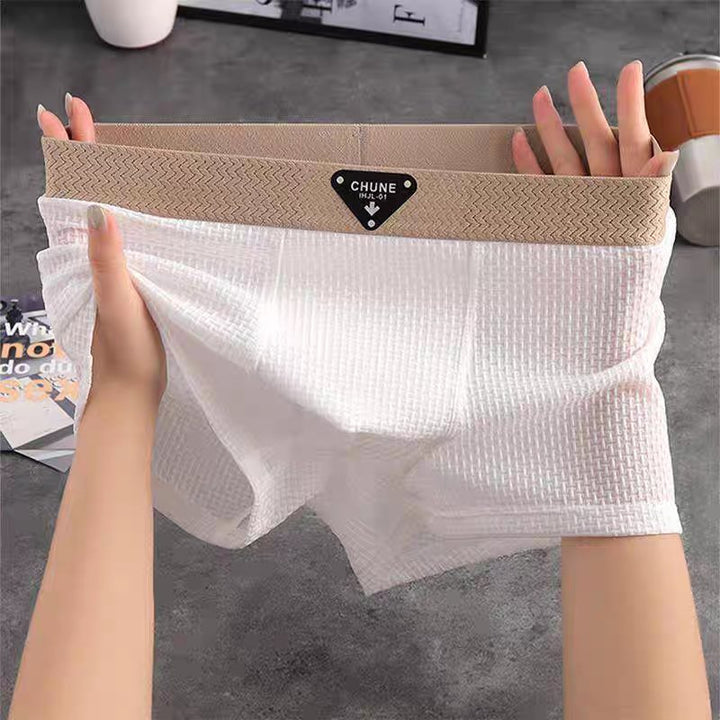 Ultimate comfort men's waffle knit boxer loungewear. Relaxed fit, perfect as sleepwear or everyday underwear.