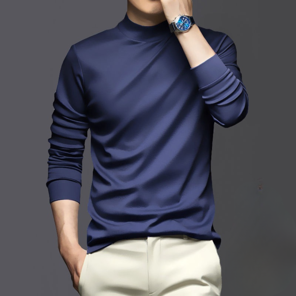 Casual men's long sleeve shirt. Warm, comfortable polyester for fall fashion & winter layering. Wrinkle-free.