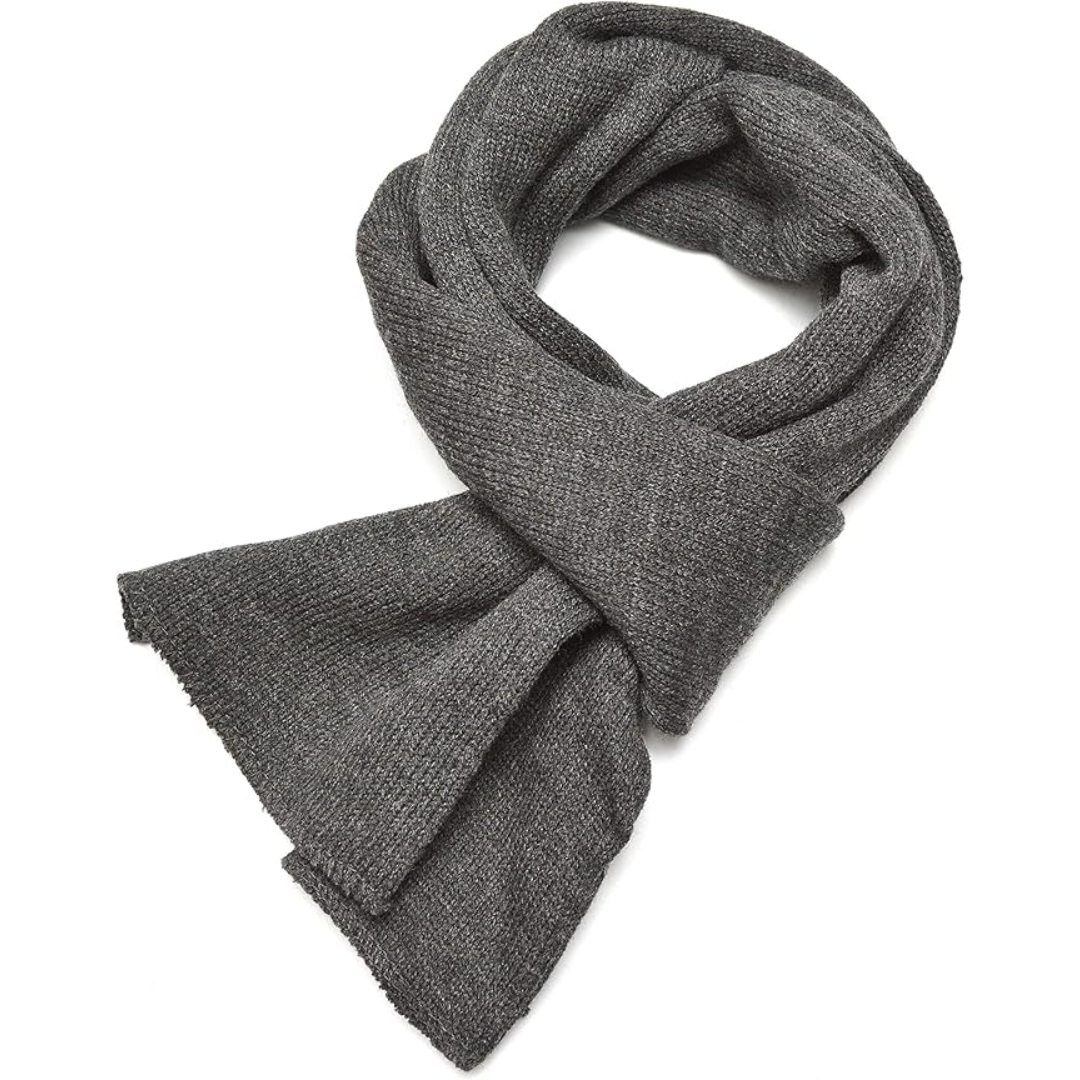 Acrylic double layer knit men's scarf, offering superior warmth and comfort.