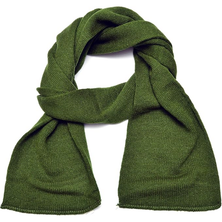 Practical men's warm double layer knit scarf, a versatile cold weather accessory.