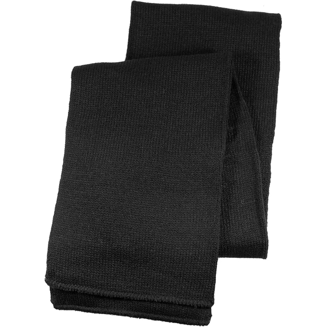 High-quality men's double layer knit acrylic scarf for ultimate winter warmth.