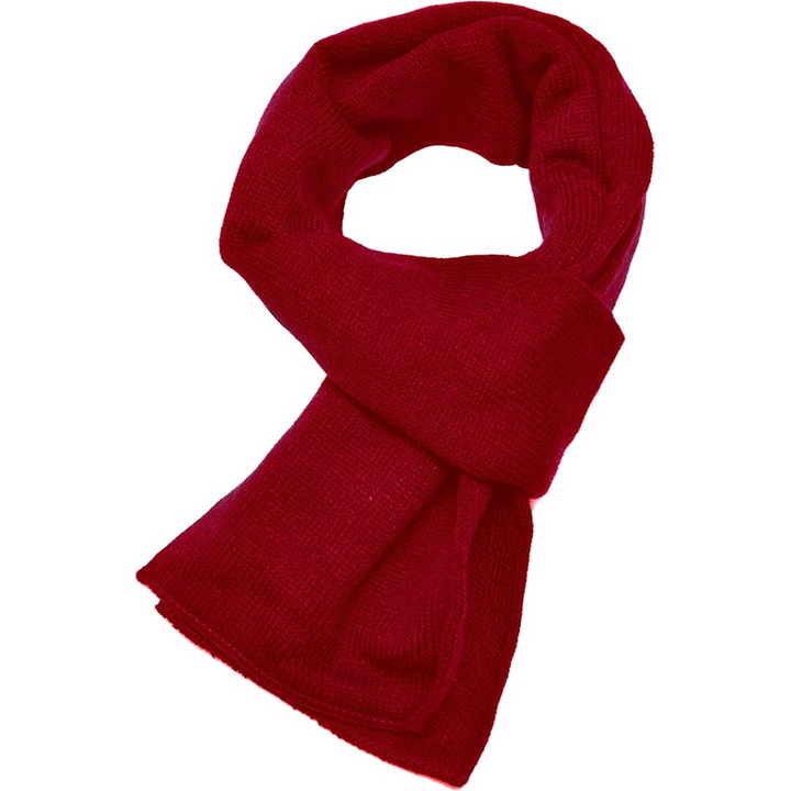 Stylish men's winter fashion scarf, warm double layer knit design for comfort.