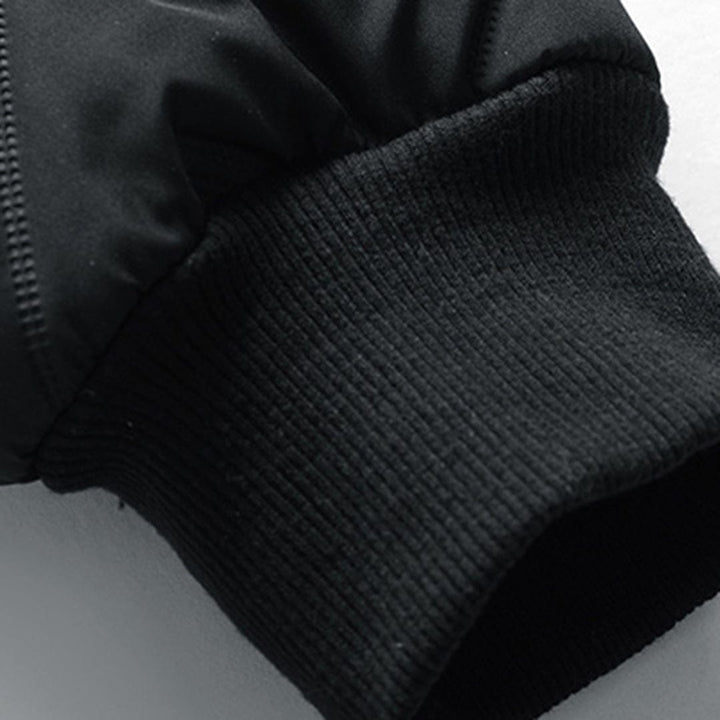 Durable men's quilted bomber jacket, a warm and stylish piece for fall and winter fashion. Everyday casual wear.