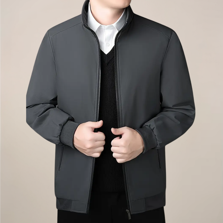Men's warm winter zip-up jacket. Ideal for everyday comfort & style in cold weather.