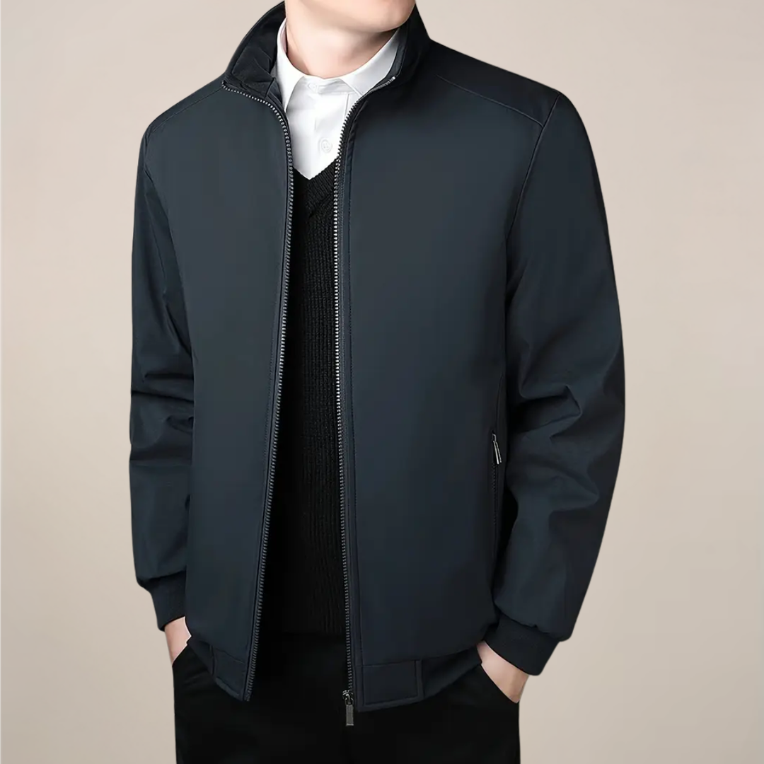 Durable men's warm winter coat. Full zip, stand collar for maximum warmth and cold weather protection.