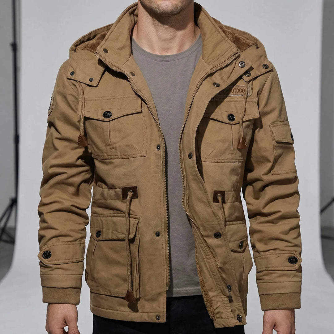 George men's water-resistant utility parka. Perfect fall & winter jacket for urban style and layered fit.
