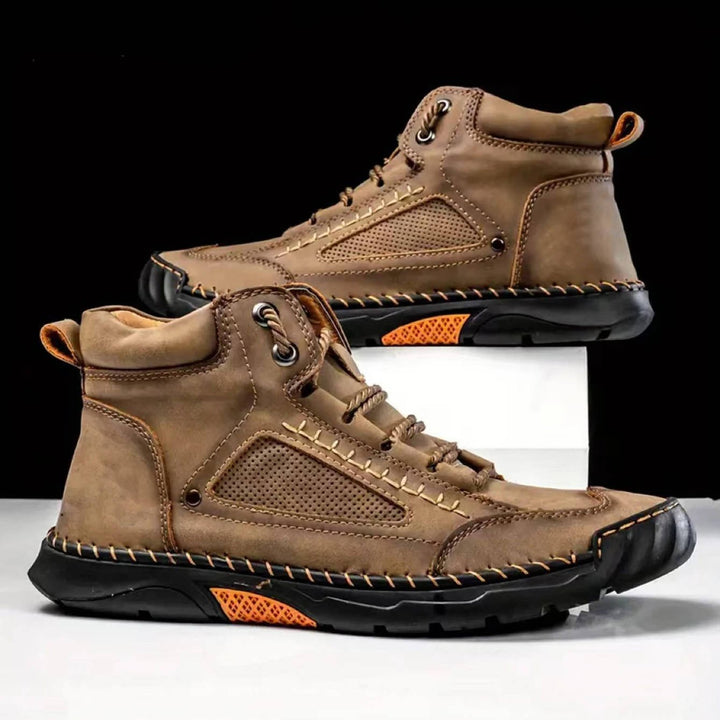 High-performance men's waterproof trail boots, designed for comfort, durability, and robust arch support.