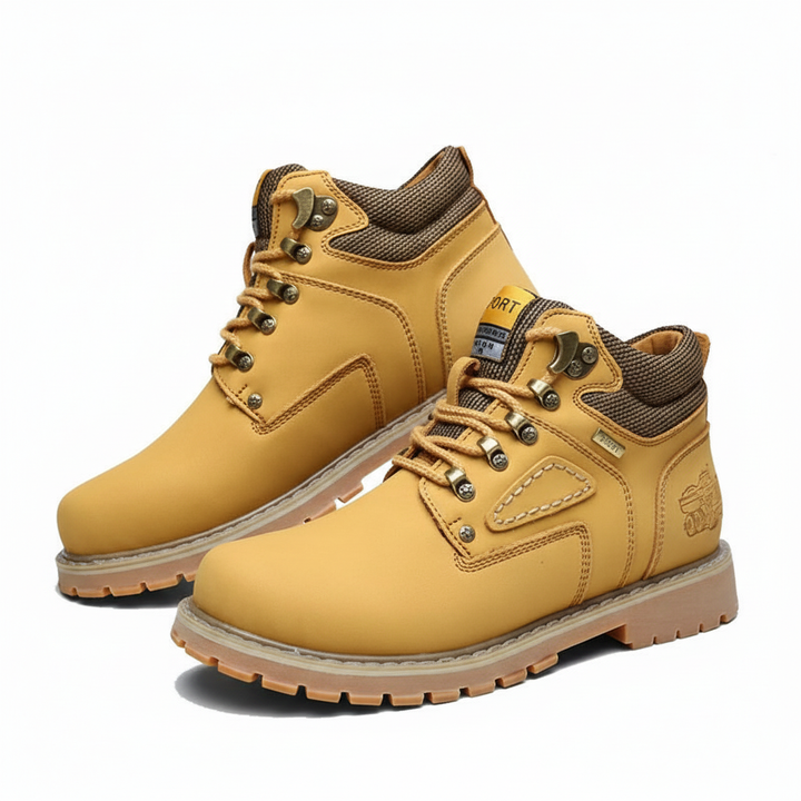 Warm, waterproof men's winter shoes for extreme cold weather comfort. Durable outdoor walking footwear.
