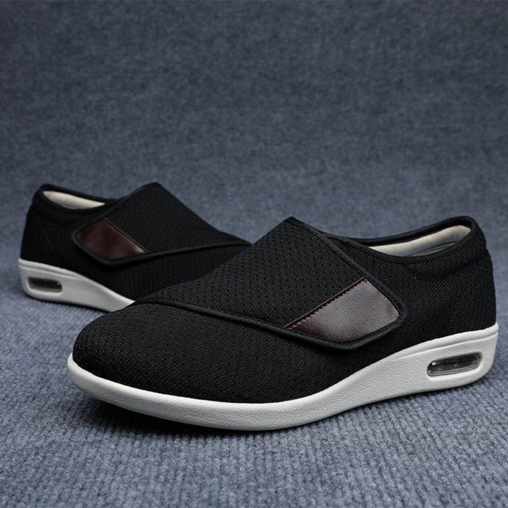 Men's wide diabetic walking shoes. Comfort fit for foot pain relief, sensitive feet & orthotic support.