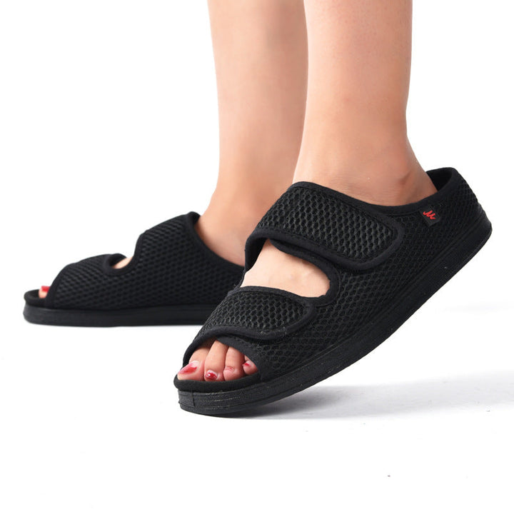 Men's wide fit slip-on walking shoes. Breathable mesh for comfort, lightweight, and non-slip design.