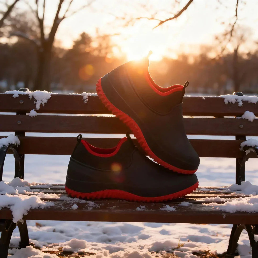 Durable, waterproof work shoes for men & women. All-weather, slip-resistant, ideal for industrial use.