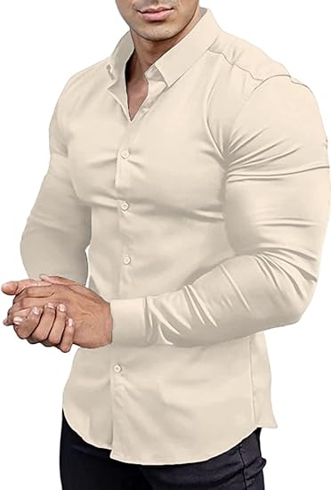 Men's wrinkle-free slim fit dress shirt. A stylish button-down for all your casual & formal needs.