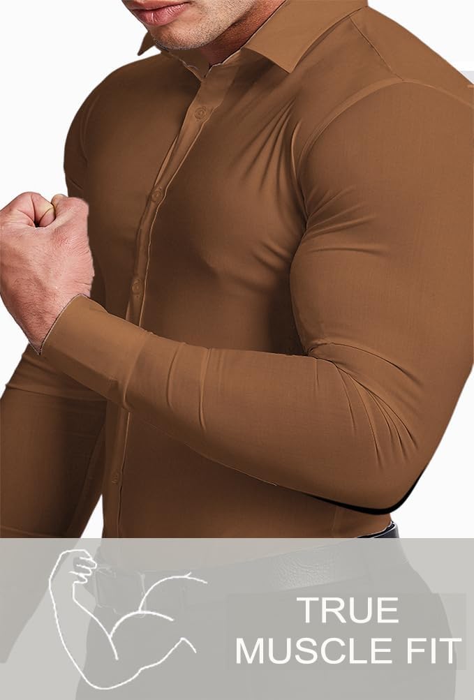 Sharp casual men's shirt. Wrinkle-free, slim fit, button-down for a sophisticated everyday look.