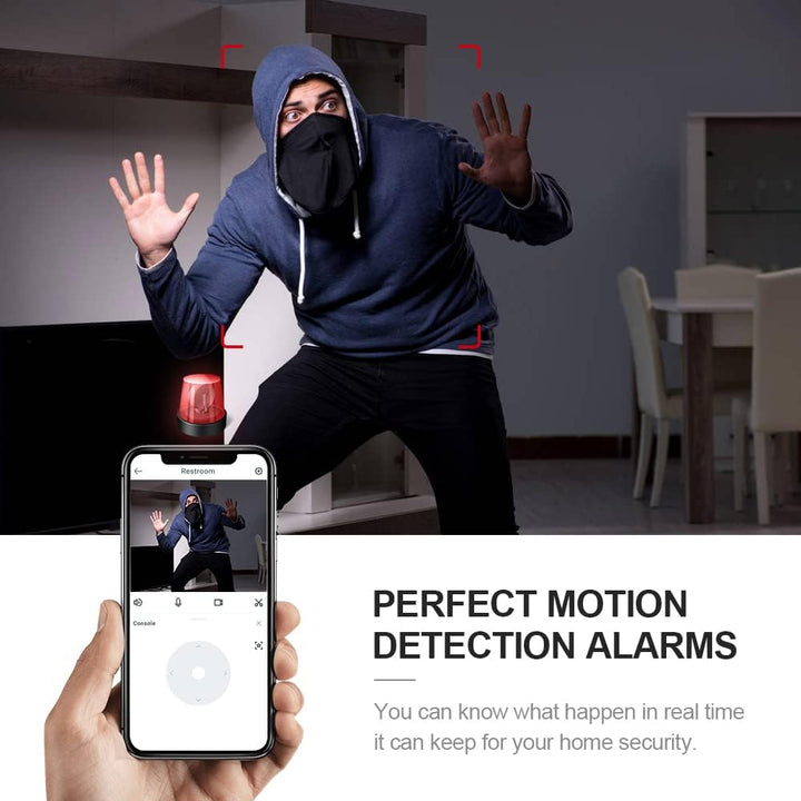 Advanced 4K WiFi mini security camera for indoor use, featuring night vision & easy setup.