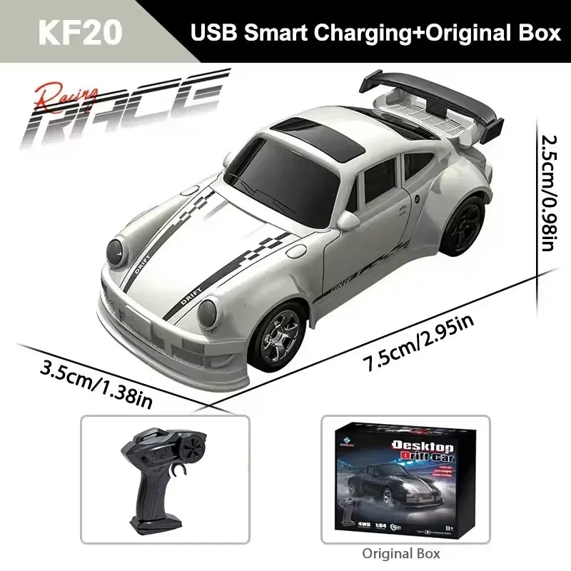 Compact mini 4WD RC car, built for stable remote control racing and rapid acceleration.