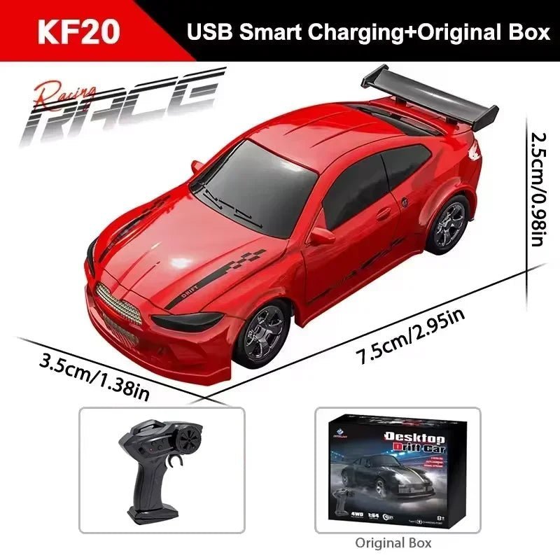 Exciting kids' hobby RC car, a mini 4WD with stable control & blistering fast acceleration.