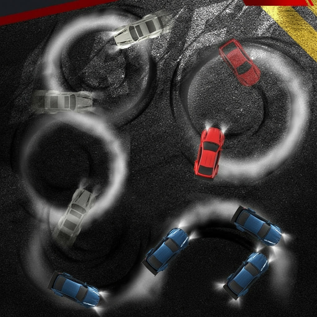 Kids' racing mini RC car with 4-wheel drive, offering stable control and rapid acceleration.