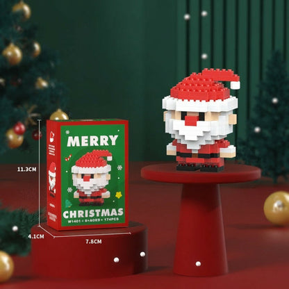 Unique mini Christmas blocks for holiday craft, creative building toy for decor
