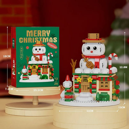 Holiday-themed mini building blocks, a fun way to create Christmas decoration