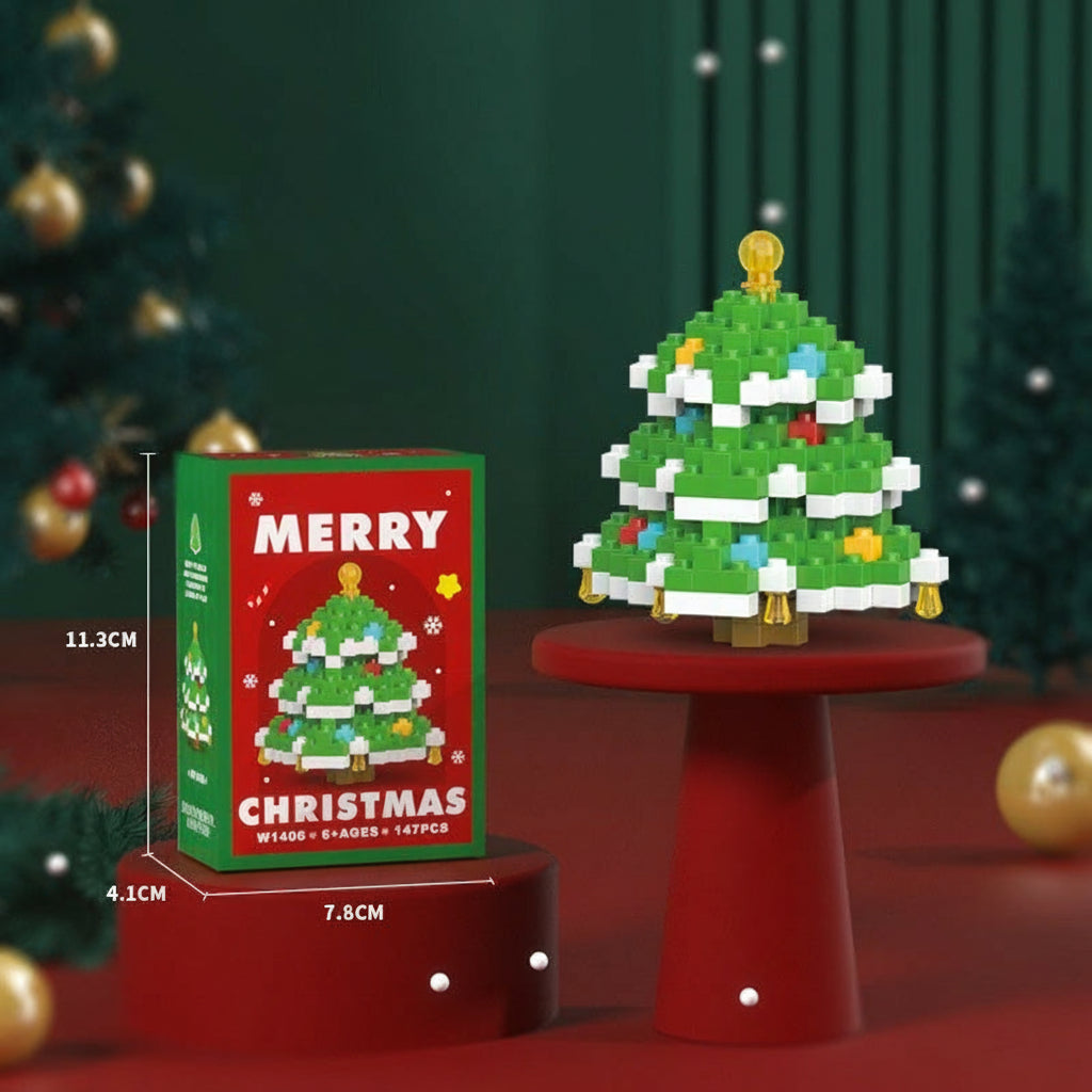 Festive mini building blocks for Christmas tree decor, creative and seasonal toy