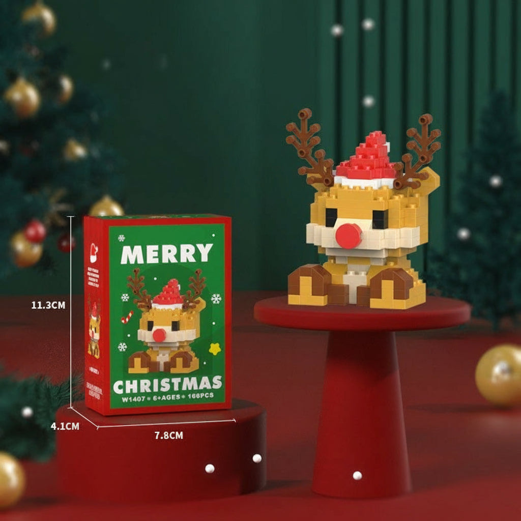 Mini blocks to build festive Christmas gifts, unique holiday decoration toy