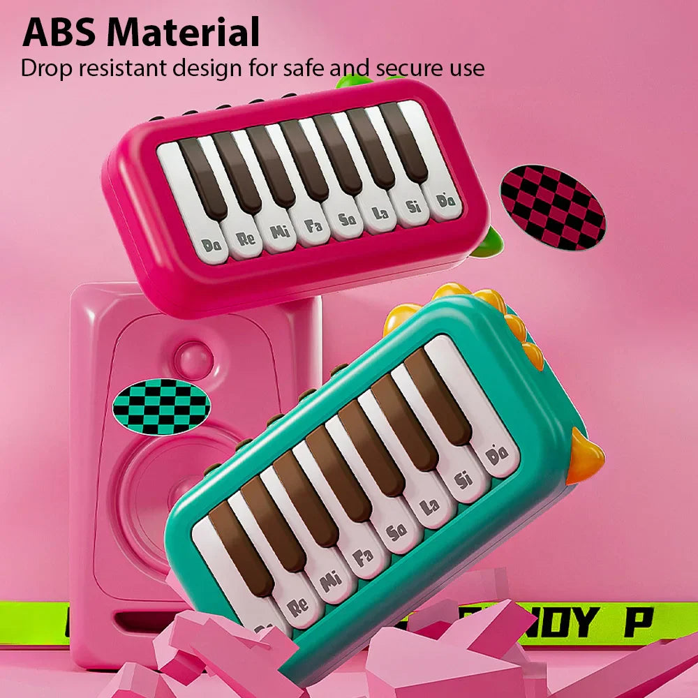 Portable mini electronic piano with 25 lighted keys, an engaging educational musical instrument toy