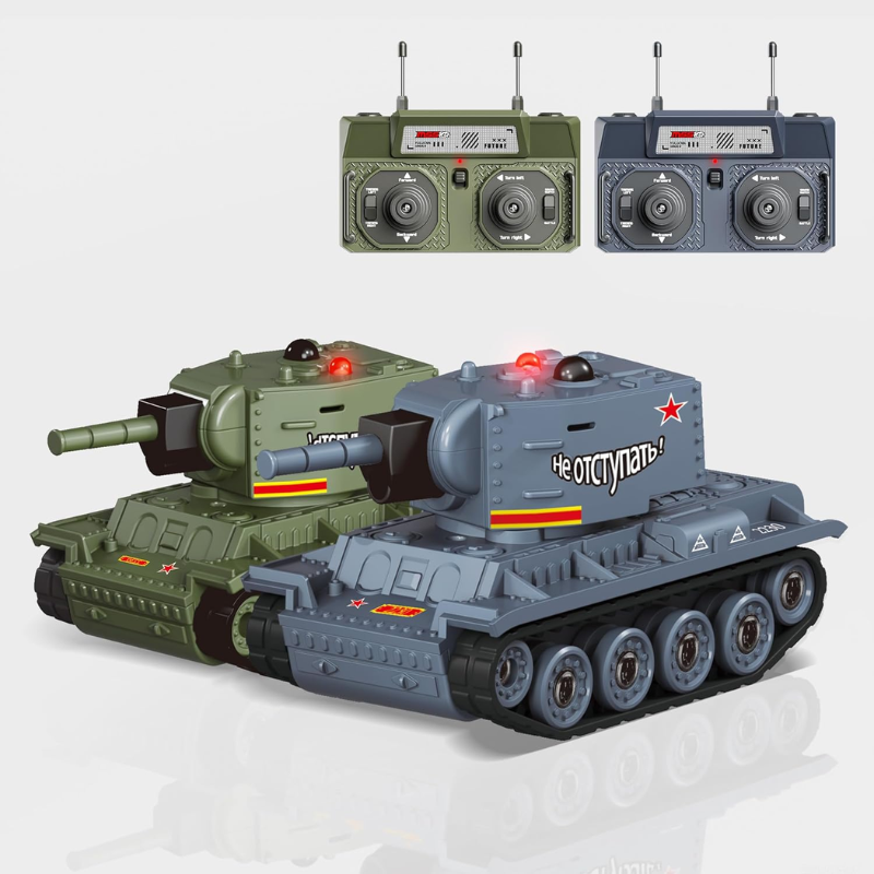 Mini RC Battle Tank with infrared combat system, a fun indoor toy for kids