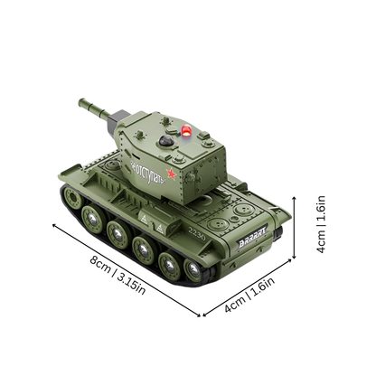 Remote control mini tank for kids, featuring infrared battle and sound effects