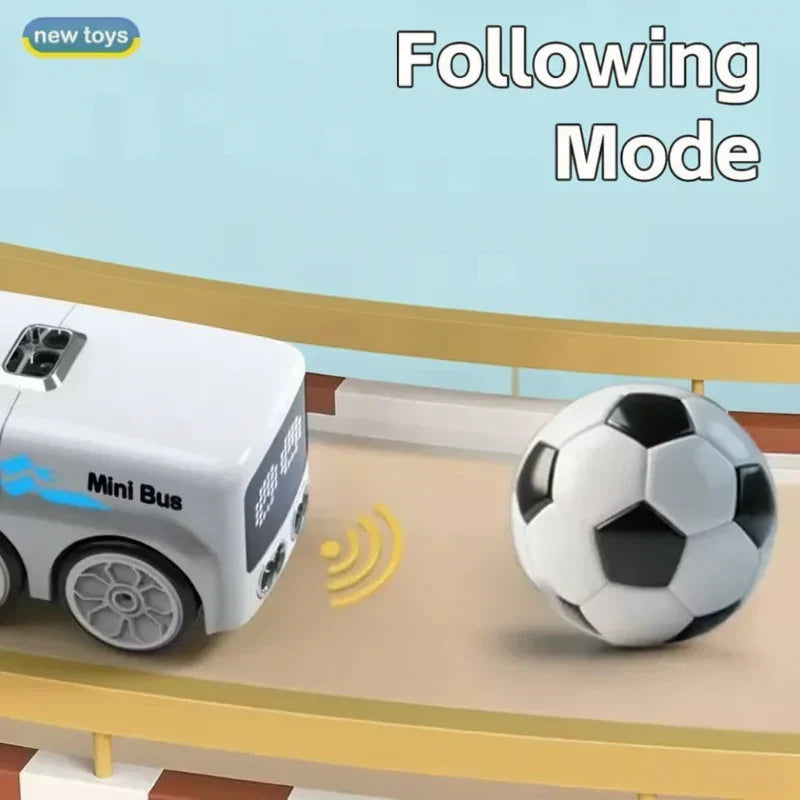 Yellow Mini Remote Control Stunt Car flipping over, demonstrating stunt capability, fun hobby toy