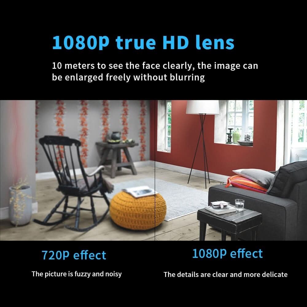 Compact security gadget: Mini wireless night vision camera for discreet home surveillance.