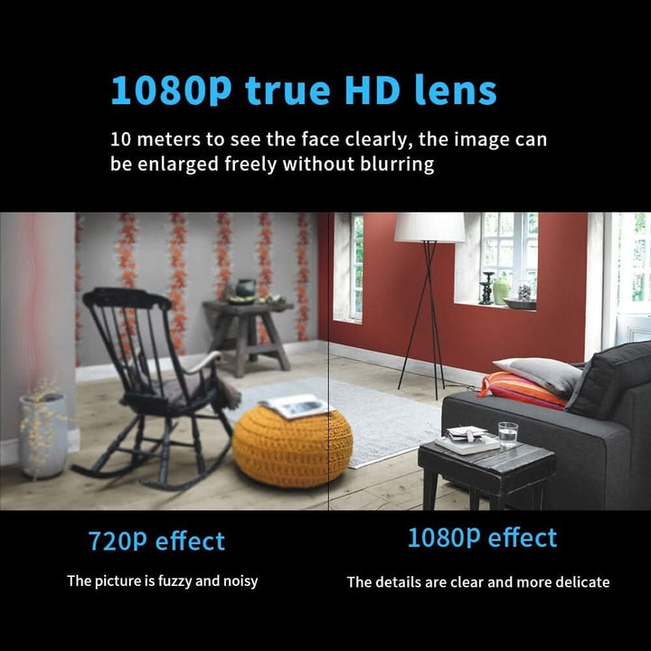 Compact security gadget: Mini wireless night vision camera for discreet home surveillance.