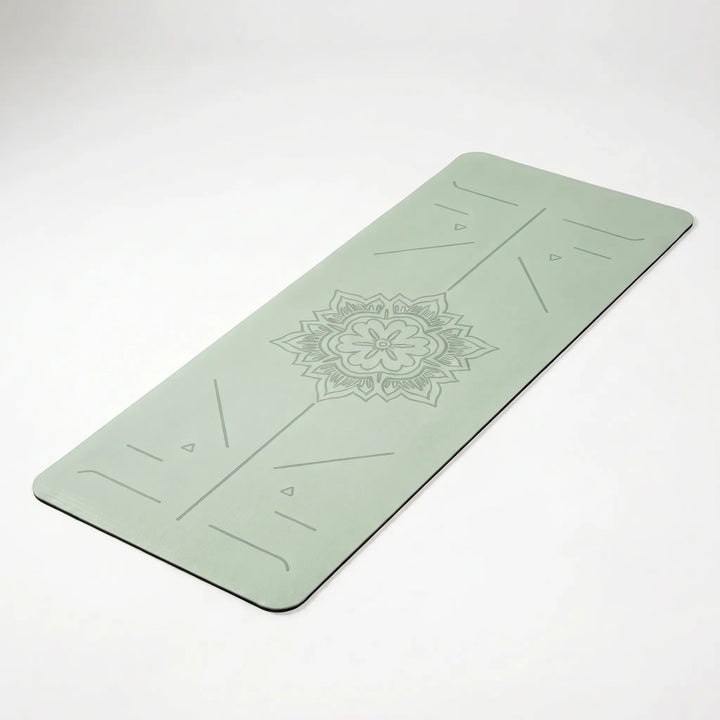 Durable mint green alignment mat for home workouts, providing excellent joint support for all users.
