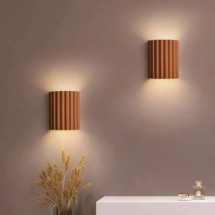 Contemporary ArtisticWave wall lamp, elegant interior design accent light for home decor.
