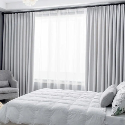Black modern drapes, showing a custom curtain option for versatile home window treatments