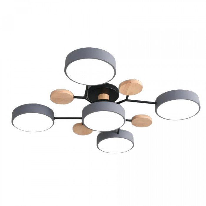 Warm white LED ceiling light, modern Nordic style, a striking architectural piece.