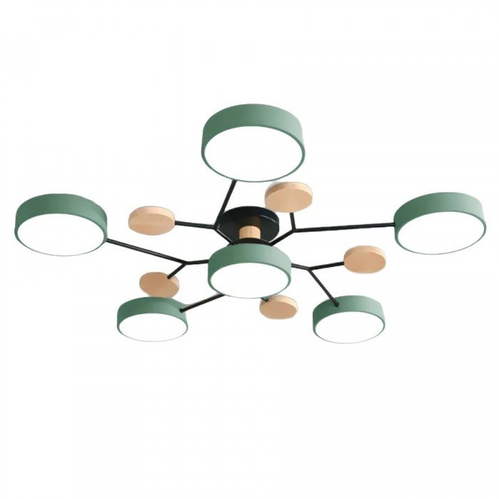 Bright LED ceiling light, Nordic aesthetic, modern branching fixture.