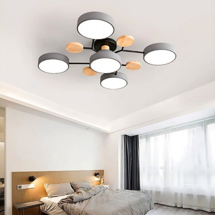 Contemporary LED ceiling lamp, energy-efficient, Nordic branching style for home decor.